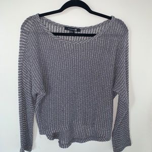 S Forever21 Blue/Grey & White Sweater